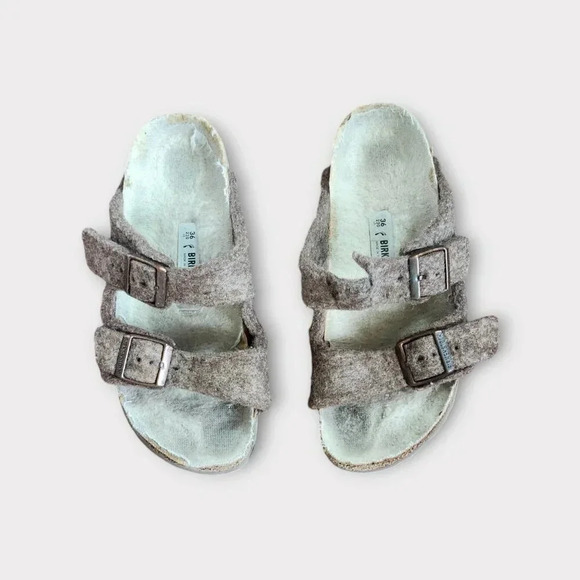 Birkenstock 230 Womens Happy Lamb Sandals Size 36 Wool Felt Hippie - Picture 1 of 10
